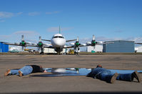 C-GZCF @ CYQF - Air Spray Lockheed Electra - by Yakfreak - VAP