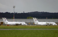 D-AQUA @ LOWG - That´s not usual . Two damaged Eurowings BAe 146 in Graz. - by Robert Schöberl