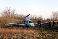 N129B @ DPA - Fuel line broke, lost engine on final to runway 33 - by Glenn E. Chatfield