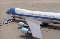 92-9000 @ CID - Air Force One parked on the cargo ramp below the control tower - by Glenn E. Chatfield