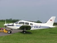 D-EGLA @ EGTB - PA-28 displayed at Aero Expo 2007 - by Simon Palmer