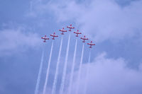 UNKNOWN @ CYXX - CT-114 Tutor Snowbirds demo @ Abbotsford Airshow approx 1975. Scanned from slide. - by Guy Pambrun