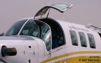 N750XL @ SFQ - Close-up of the front office of Skydive Suffolk's main bird
