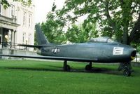 52-5434 - F-86F in front of the Clay County Courthouse, Brazil, Indiana - by Glenn E. Chatfield