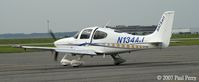 N134AJ @ ECG - SATSair flight SYK8 down and taxiing to park - by Paul Perry
