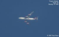 UNKNOWN - A Virgin 747, a little lower that usual over North Carolina