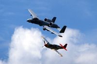 N61429 @ DVN - Formating with an A-10 at the Quad Cities Air Show - by Glenn E. Chatfield