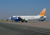 N467UA @ DEN - Ted A320 turning to take its place in line.