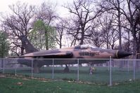 61-0099 - F-105D at Phillips Park, Aurora, IL.  It replaces P-80 45-8357.  Now at Aurora Airport, Air Classics Museum