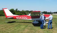 N2430U @ 42I - That's my dad (L), who owned this plane in the 70's and Forrest Garey (R), the current owner.  This is the first time Dad & I have seen this plane in 30 years.  Breakfast/Lunch fly-in at Zanesville, OH. - by Bob Simmermon
