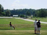 N2772V @ 42I - Touchdown at the breakfast & lunch fly-in at Zanesville, OH - by Bob Simmermon