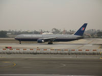 N667UA @ LAX - United 767-322 in old colors rolling @ LAX - by Steve Nation