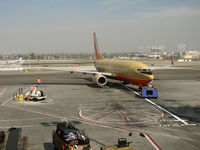 N731SA @ LAX - Southwest 737-7H4 in old colors and winglets being pushed back  @ LAX - by Steve Nation