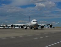 D-AIHA @ DEN - Lufthansa A340 departing to LHR. - by Francisco Undiks
