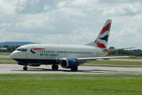 G-GFFE @ EGCC - British Airways - Taxiing - by David Burrell