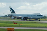 B-HVX @ EGCC - Cathay Pacific Cargo - Landing - by David Burrell