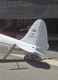 N47080 @ SZP - 1942 Ryan Aeronautical ST-3KR 'Eileen', Fairchild Ranger 6-410 165 Hp, Experimental class, broomhandle used as positioning aid, tail data - by Doug Robertson