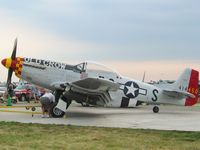 N451MG @ OSH - Mustang pen at Airventure '07 - by Bob Simmermon