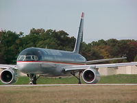 N605AU @ PVD - US Airways B757 N605AU takes runway five at PVD as it prepares to depart Oct 22nd 2002 - by Geoff Cook