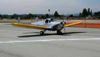 N2756H @ WVI - Mostly aluminum colored 1946 Ercoupe 415-C taxying C2756H @ Watsonville, CA airshow - by Steve Nation