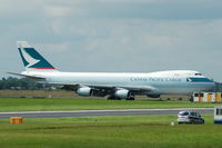 B-HVX @ EGCC - Cathay Pacific Cargo - Taxiing - by David Burrell