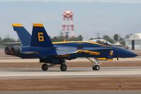162437 @ NJK - The late Lcdr Kevin Davis (Blue Angels 6) departing RWY 30 at NAF El Centro during pre-season practice. - by Dean Heald