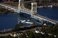 N65SG @ CMX - A glassair flying extremely close the to Portage lift bridge! - by Rick Anderson