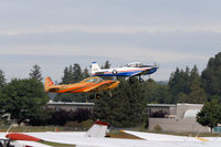 CF-EZI @ CYNJ - Two of 4 taking off . Part of the  Fraser Blues  flight demo team. - by Guy Pambrun