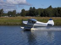 N1455H @ LHD - 1949 Aeronca 15AC SEDAN, Lycoming O-360-A1D 180 Hp upgrade, takeoff power - by Doug Robertson