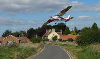 G-BRNN @ EGNF - Cessna 152 lands in a crosswind at this beautiful English rural setting - by Terry Fletcher