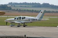 G-SBKR @ EGSU - taxiing for departure from Duxford - by Pete Hughes