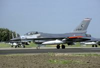J-647 @ EHLW - 306 Sqn F-16 prepares for take off. In the background are exaples of 312 and 313 Sqn. - by Joop de Groot