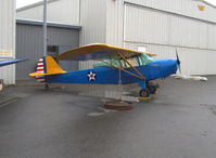 N47648 @ LHD - 1943 Taylorcraft DCO as L-2A-TA GRASSHOPPER liaison, Continental A&C65 65 Hp, tandem seating, at Alaska Aviation Heritage Museum - by Doug Robertson