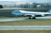 82-8000 @ CID - Air Force One taking off runway 9 - by Glenn E. Chatfield