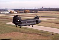 66-19141 @ DPA - CH-47B flying by the control tower; later rebuilt as CH-47D - by Glenn E. Chatfield