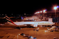 A6-EBP @ EGCC - Evening flight to Dubai from Manchester International - by Steve Hambleton
