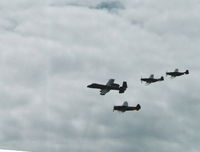 UNKNOWN @ MTC - Heritage flight with A-10, P-47 and two P-51s - by Florida Metal