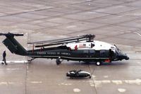 163266 @ CID - Marine One in for a presidential visit.  Being towed to pack in a C-5. - by Glenn E. Chatfield