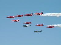 UNKNOWN @ EGVA - Red Arrows with Spitfires/Fairford 2005 - by Ian Woodcock