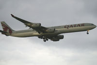 A7-AGB @ LHR - Qatar Airways Airbus A340-600