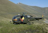 V-262 @ AXALP - This Alouette was on SAR stand by during the Axalp demo. It took some time to take this picture without the public leaving the Axalp in the background.