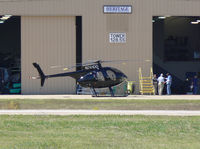 N741DD @ GPM - New helo at the mod shop...