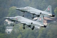 J-3044 @ LSMM - One of the missions flown by the FlSt 8 trainingscourse was with sistership J-3072. Seen in take off from Meiringen.