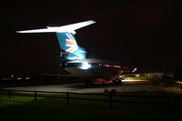 G-AWZK @ EGCC - Shot of the fin fuselage with all lighting on. - by Neil Lomax