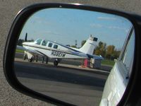 N136GR @ I95 - I was photographing another plane on the ramp at Kenton, OH and found this mirror shot after I got home. - by Bob Simmermon
