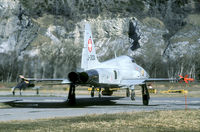 J-3004 @ LSMJ - Seen taxying towards the Turtmann runway. The backdrop in the Rhone valley is impressive!