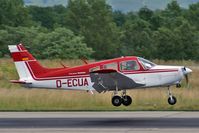 D-ECUA @ LFSB - Piper PA-28-151 Cherokee Warrior landing on runway 16 - by eap_spotter