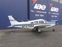 N747MM @ EGTC - Cherokee at Cranfield - by Simon Palmer