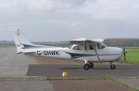 G-SHWK @ EGSF - Cessna 172 Skyhawk at Conington - by Simon Palmer