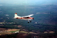 N5813T - Mike Heaton's Skywaggon in the Air over New Boston, NH - by Jackie Lanpher for the Atlantic Flyer
